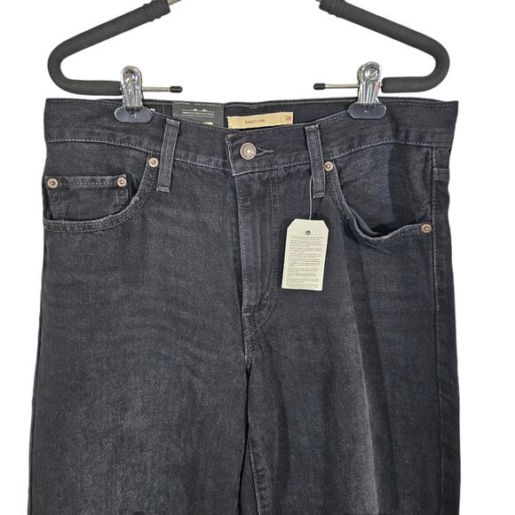 ⚡️SALE! Levi's Black Distressed Baggy Dad Jeans NWT Size 32x30 - Picture 3 of 12